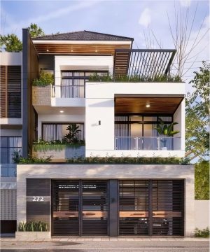 Nhà Biệt Thự 2 Tầng Hiện Đại
