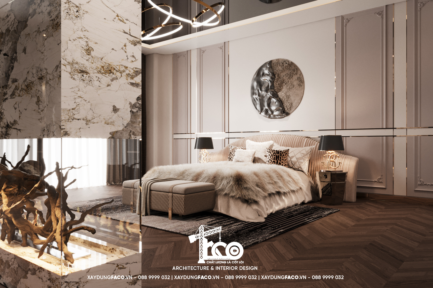 thiết kế nội thất căn hộ phong cách Luxury