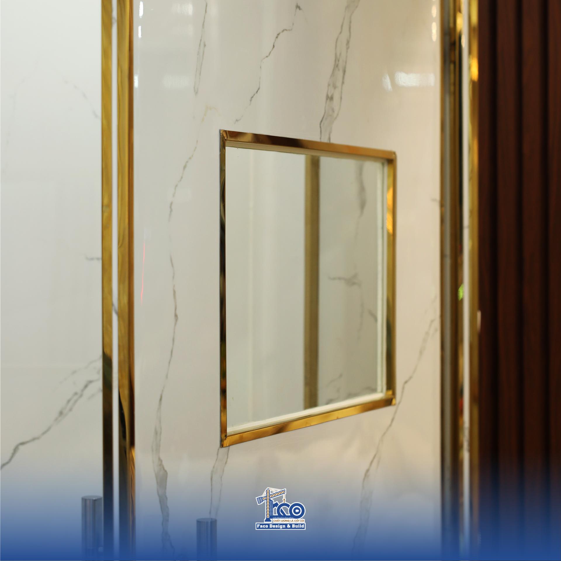 Từng đường nẹp inox ấn tượng, tô điểm sự đẳng cấp cho không gian