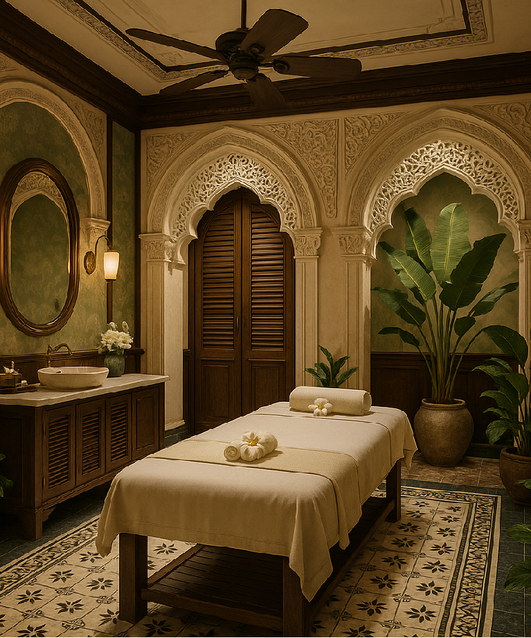 Thiết Kế Spa Phong Cách Indochine: Bản Giao Hưởng Đánh Thức Mọi Giác Quan