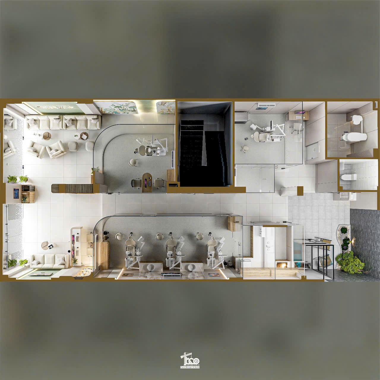 Bố trí phòng khám nha khoa Việt Mỹ