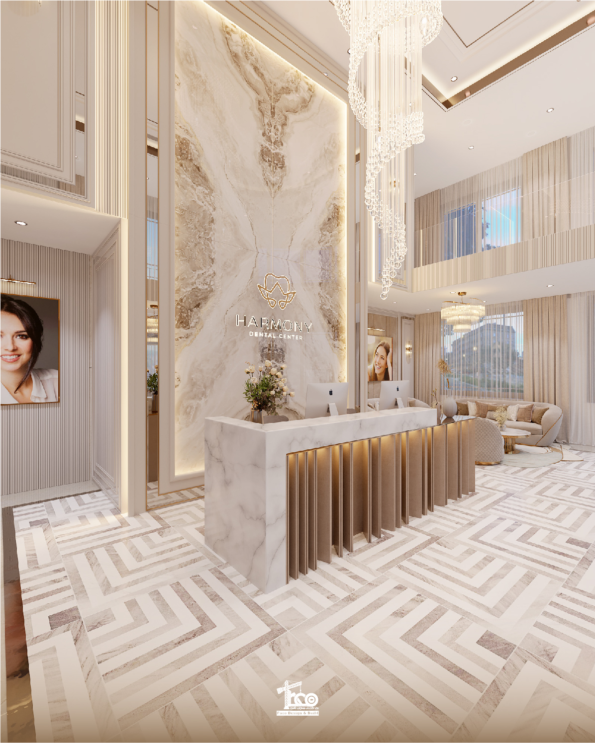 Thiết kế phòng khám nha khoa diện tích lớn trên 200m2 Thiết kế phòng khám nha khoa diện tích lớn trên 200m2
