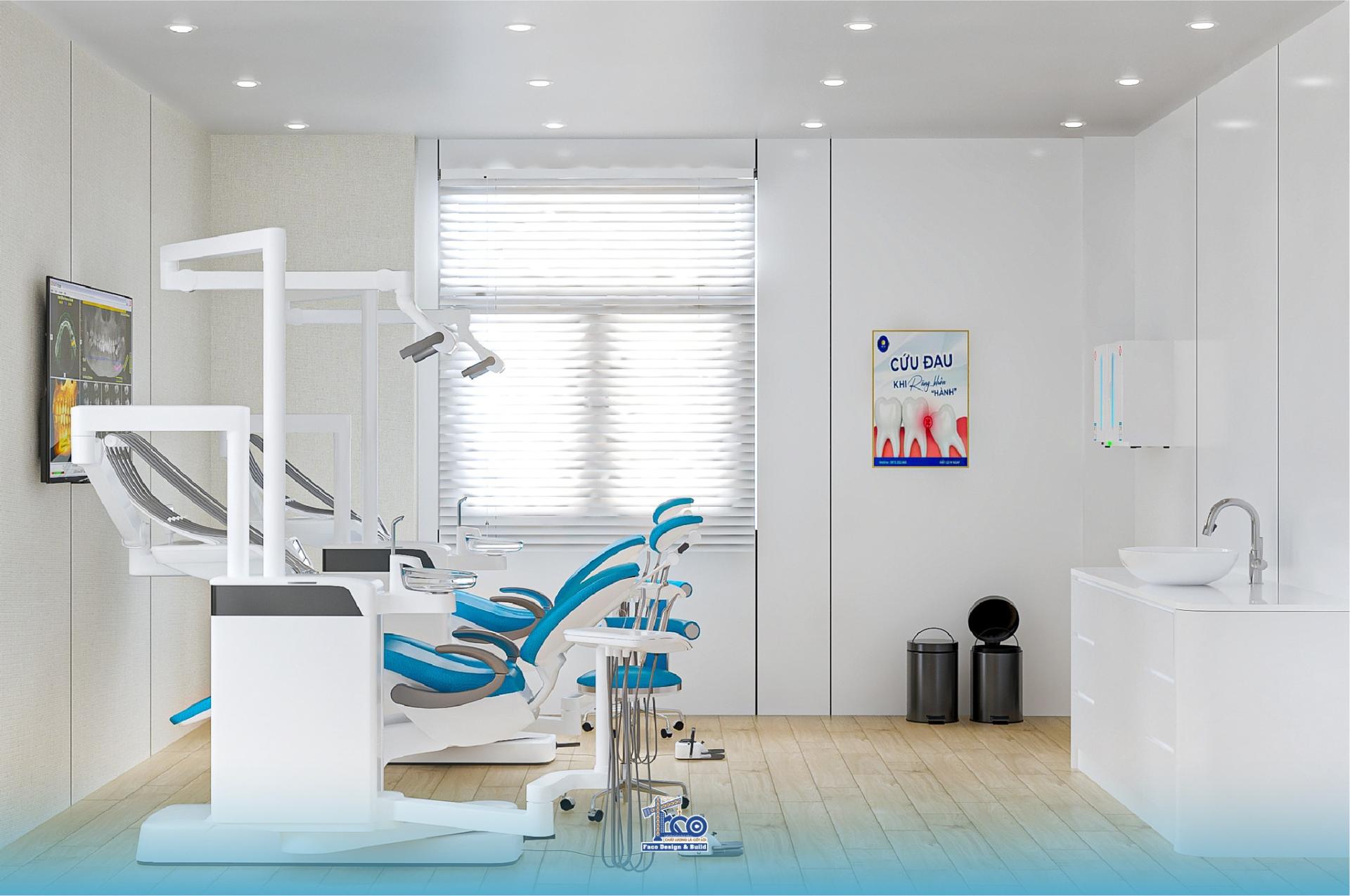 Thiết kế nha khoa diện tích dưới 100m2 Thiết kế nha khoa diện tích dưới 100m2