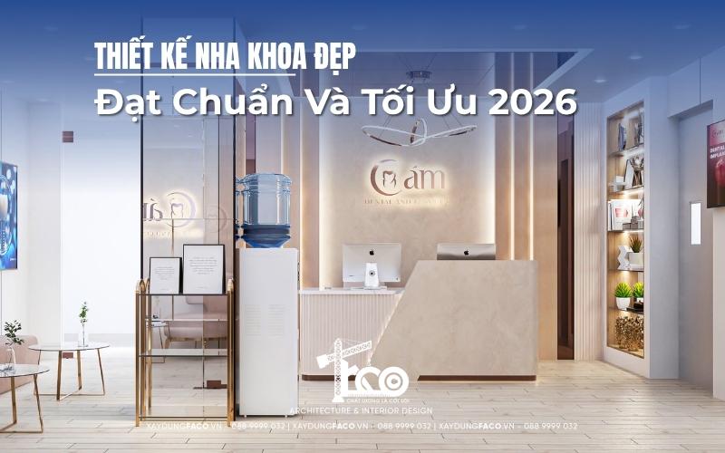 Phối cảnh 3D mẫu thiết kế nha khoa đẹp hiện đại với quầy lễ tân sang trọng và sảnh chờ ấm cúng