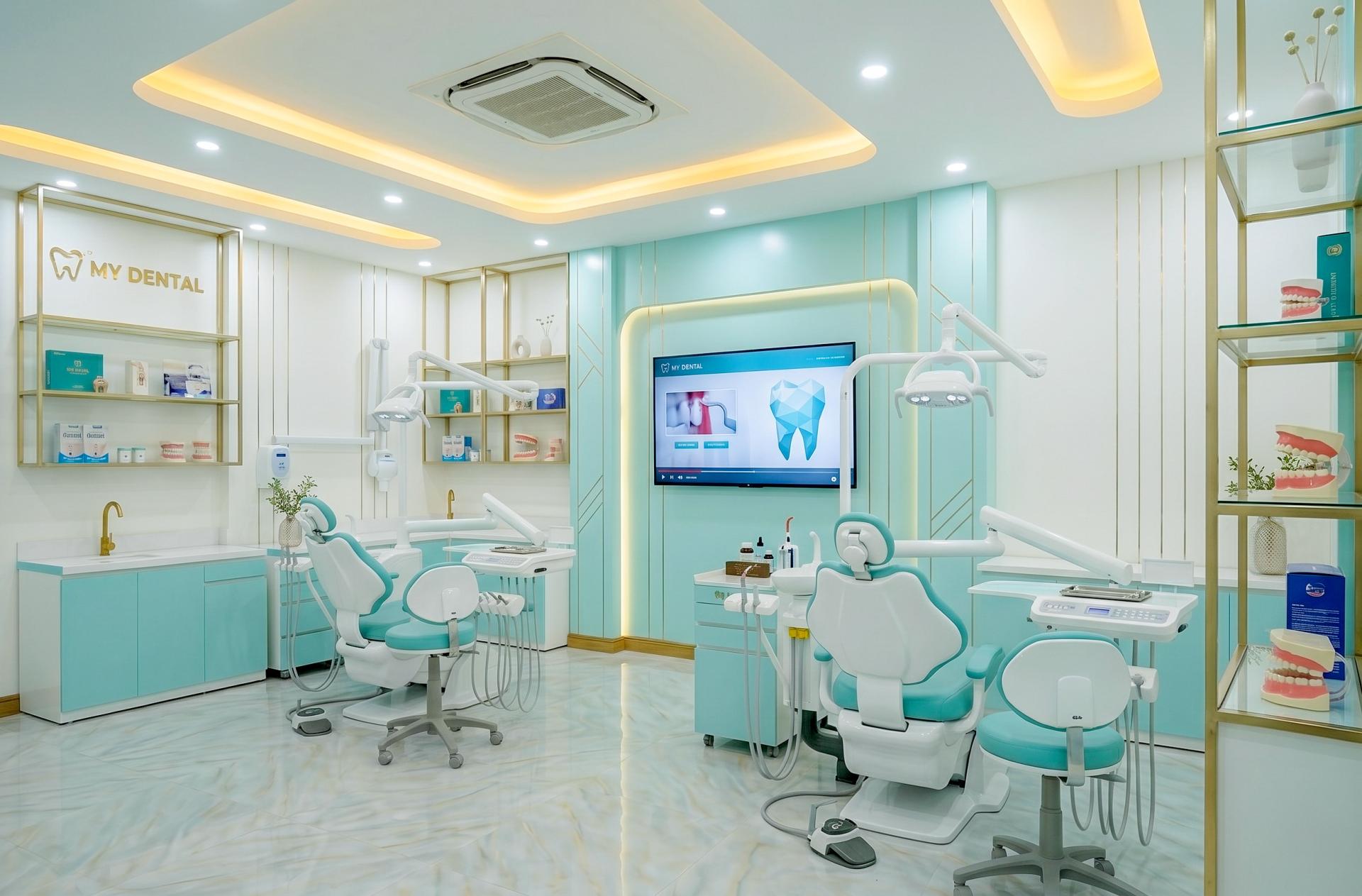 Thiết kế nha khoa tone xanh mint dịu nhẹ Thiết kế nha khoa tone xanh mint dịu nhẹ