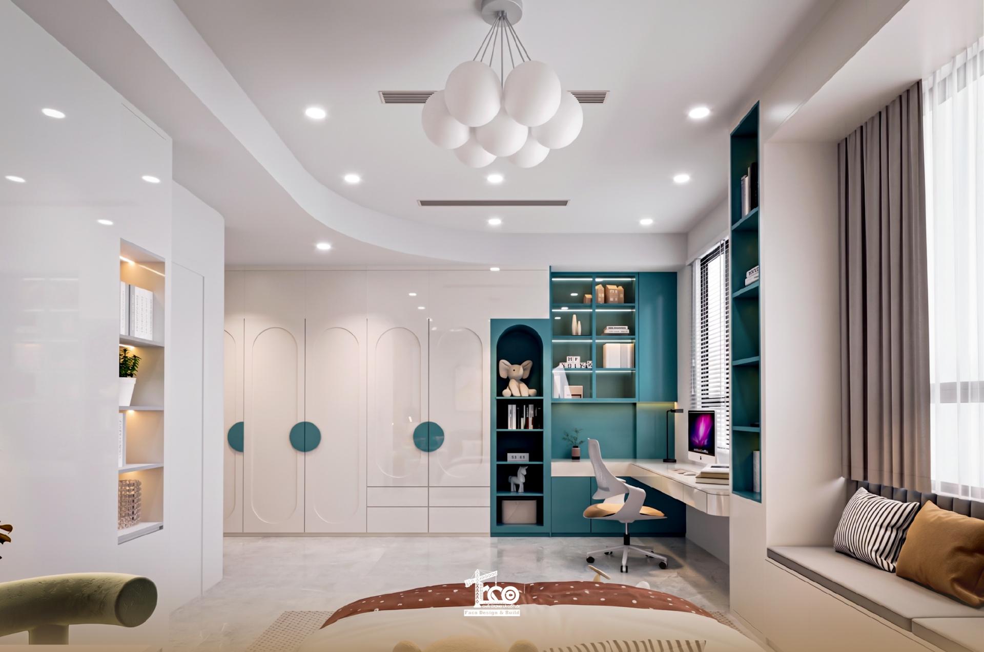 Ánh sáng tự nhiên phòng ngủ trẻ em được khai thác tối đa Ánh sáng tự nhiên phòng ngủ trẻ em được khai thác tối đa