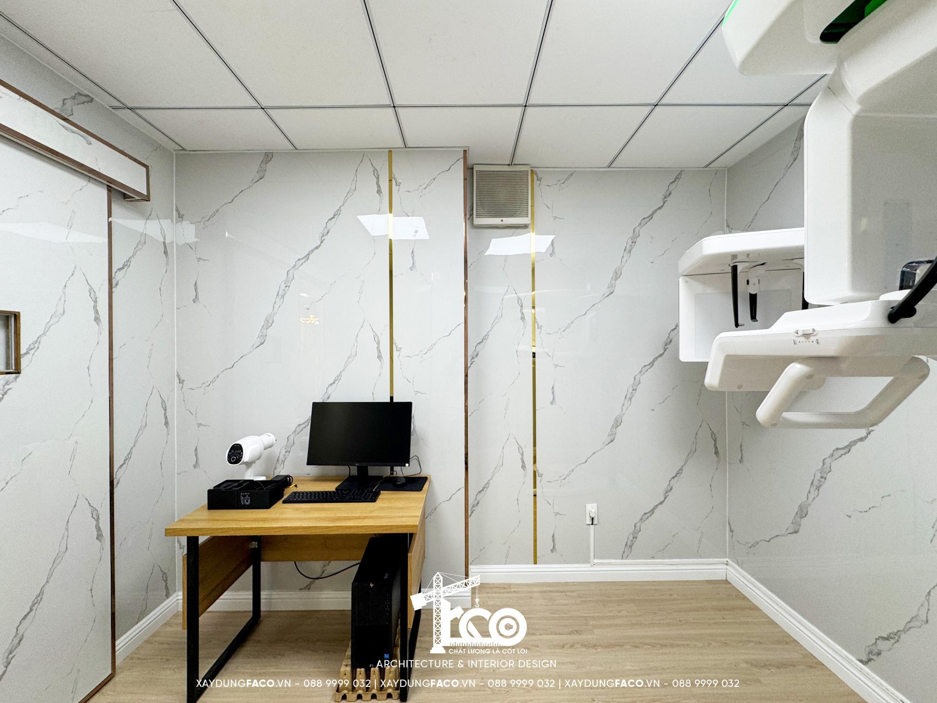 Thiết kế nội thất văn phòng nha khoa khoa học, chuẩn vận hành 2026 Phòng CT Cone Beam trong thiết kế nội thất Nha Khoa Cam Dental