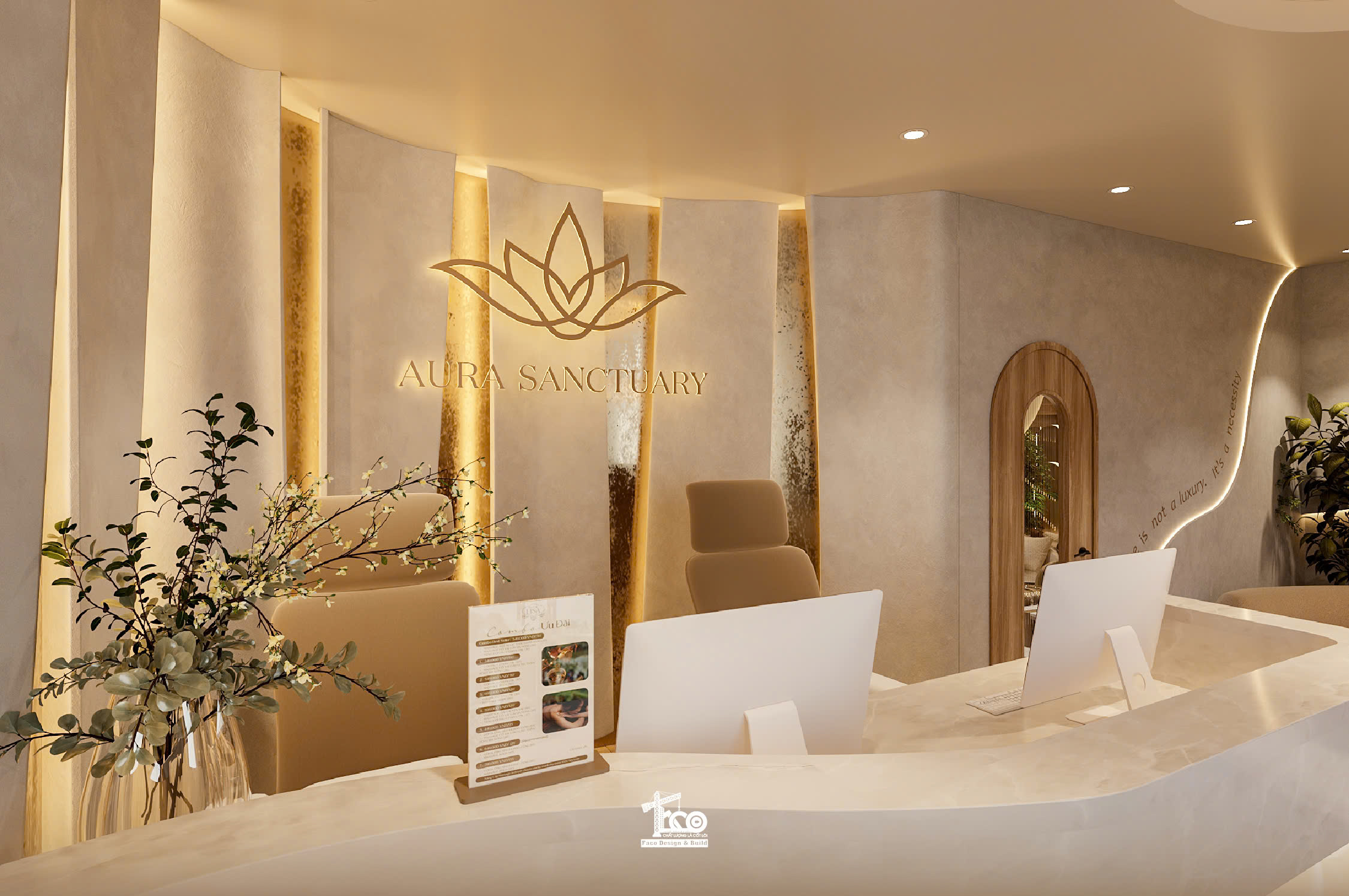 Review Thiết Kế 3D Aura Sanctuary Spa – Dòng Chảy Chữa Lành Nơi Không Gian Tĩnh Lặng Aura Sanctuary Spa