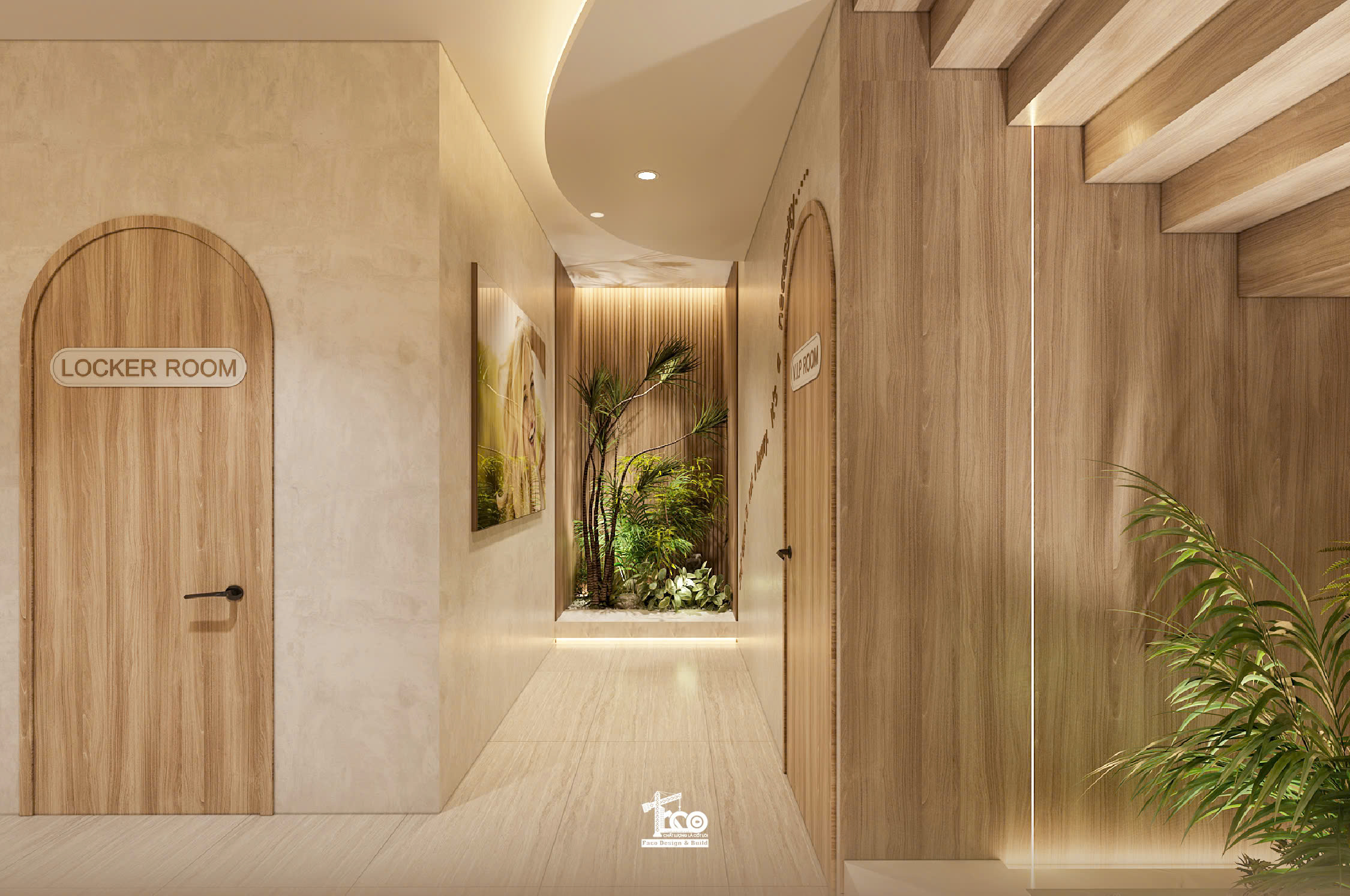 Review Thiết Kế 3D Aura Sanctuary Spa – Dòng Chảy Chữa Lành Nơi Không Gian Tĩnh Lặng Thiết kế hành lang spa Aura Sanctuary