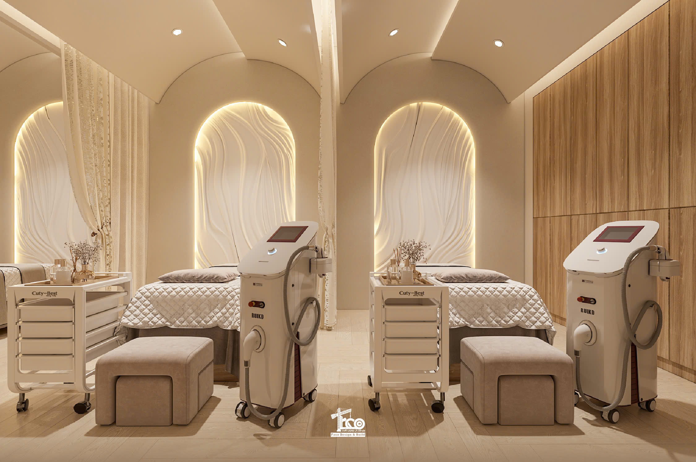 Review Thiết Kế 3D Aura Sanctuary Spa – Dòng Chảy Chữa Lành Nơi Không Gian Tĩnh Lặng Phòng điều trị spa Aura Sanctuary