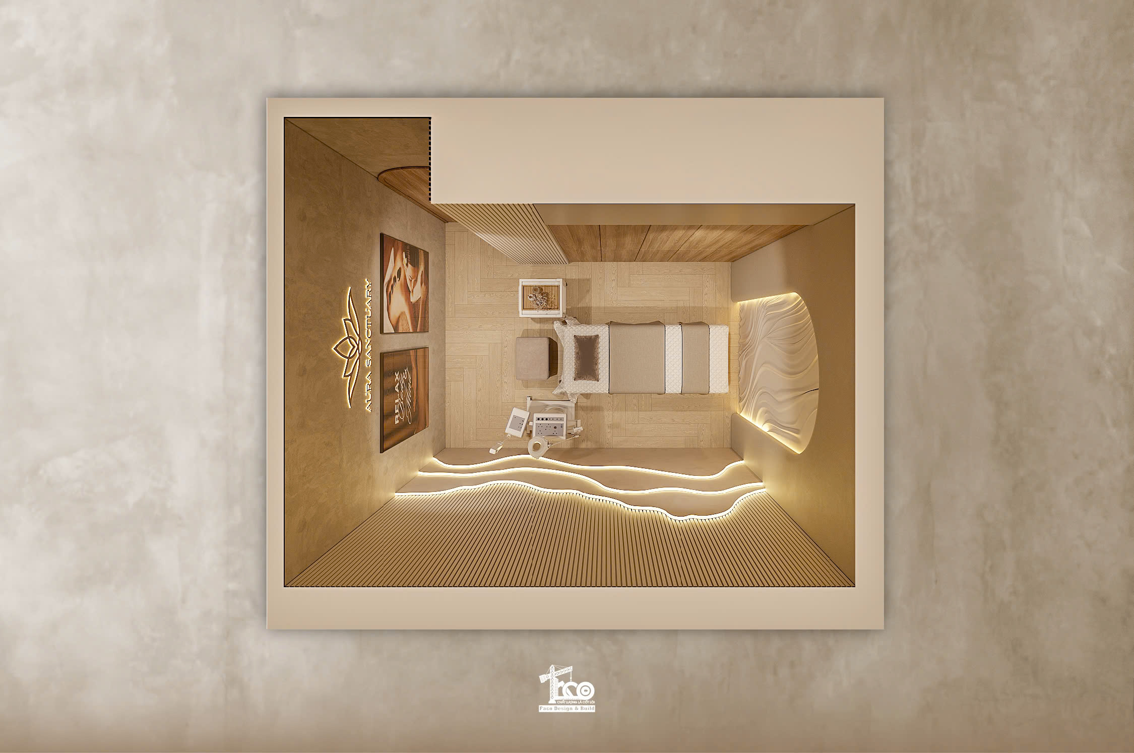 Review Thiết Kế 3D Aura Sanctuary Spa – Dòng Chảy Chữa Lành Nơi Không Gian Tĩnh Lặng Phòng điều trị spa riêng