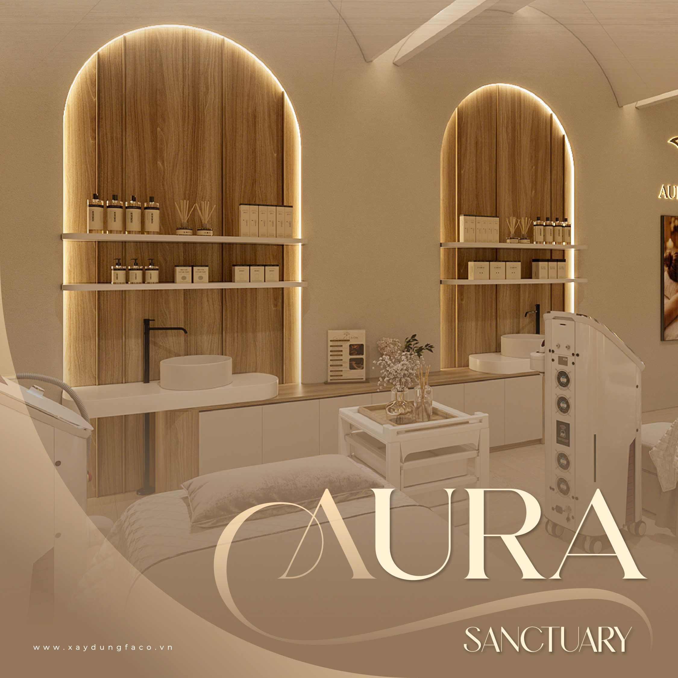 Review Thiết Kế 3D Aura Sanctuary Spa – Dòng Chảy Chữa Lành Nơi Không Gian Tĩnh Lặng Thiết kế Aura Sanctuary Spa