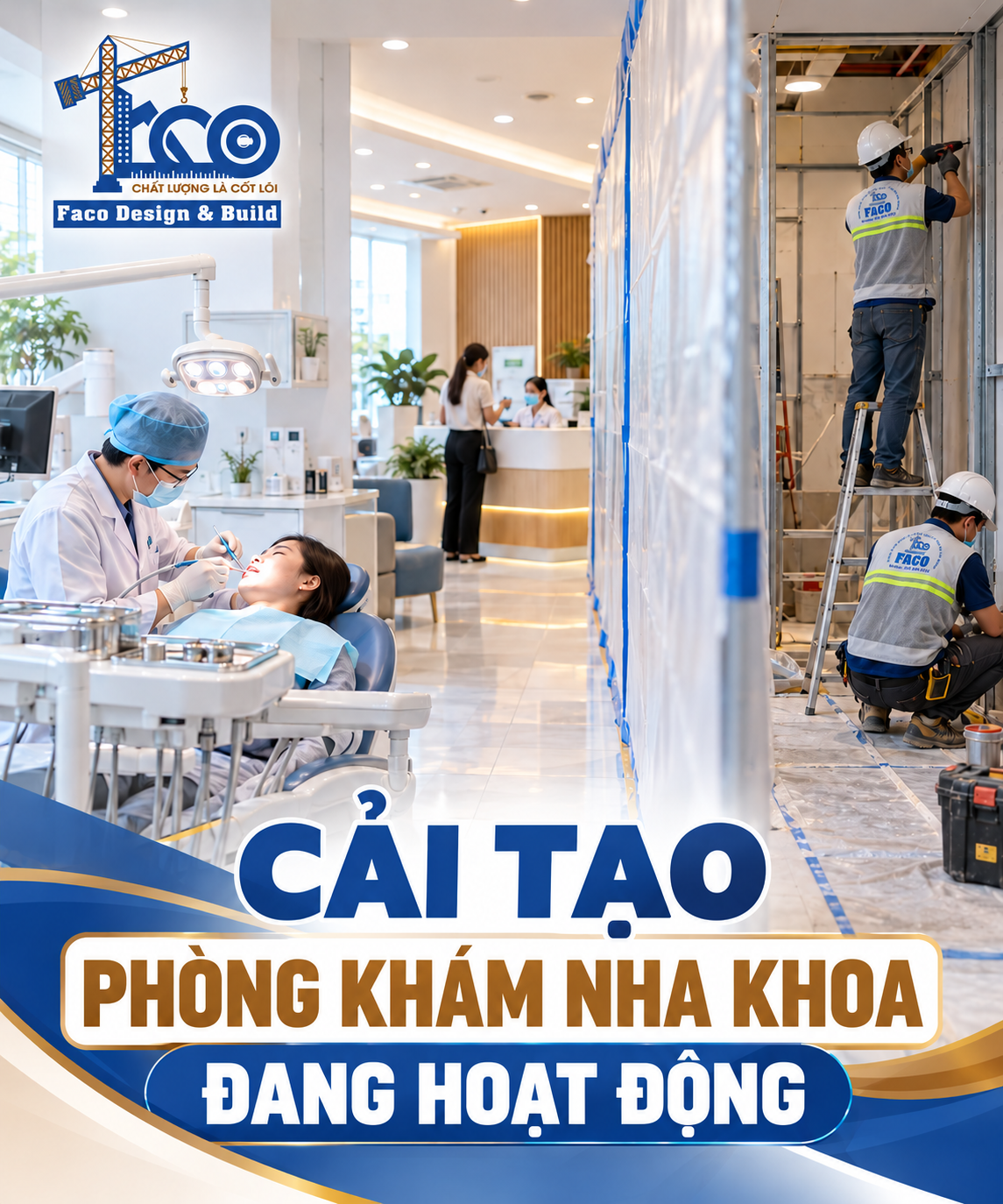 Cải Tạo Phòng Khám Nha Khoa Đang Hoạt Động – Lập Phương Án Và Kế Hoạch Gián Đoạn Cải tạo phòng khám nha khoa đang hoạt động
