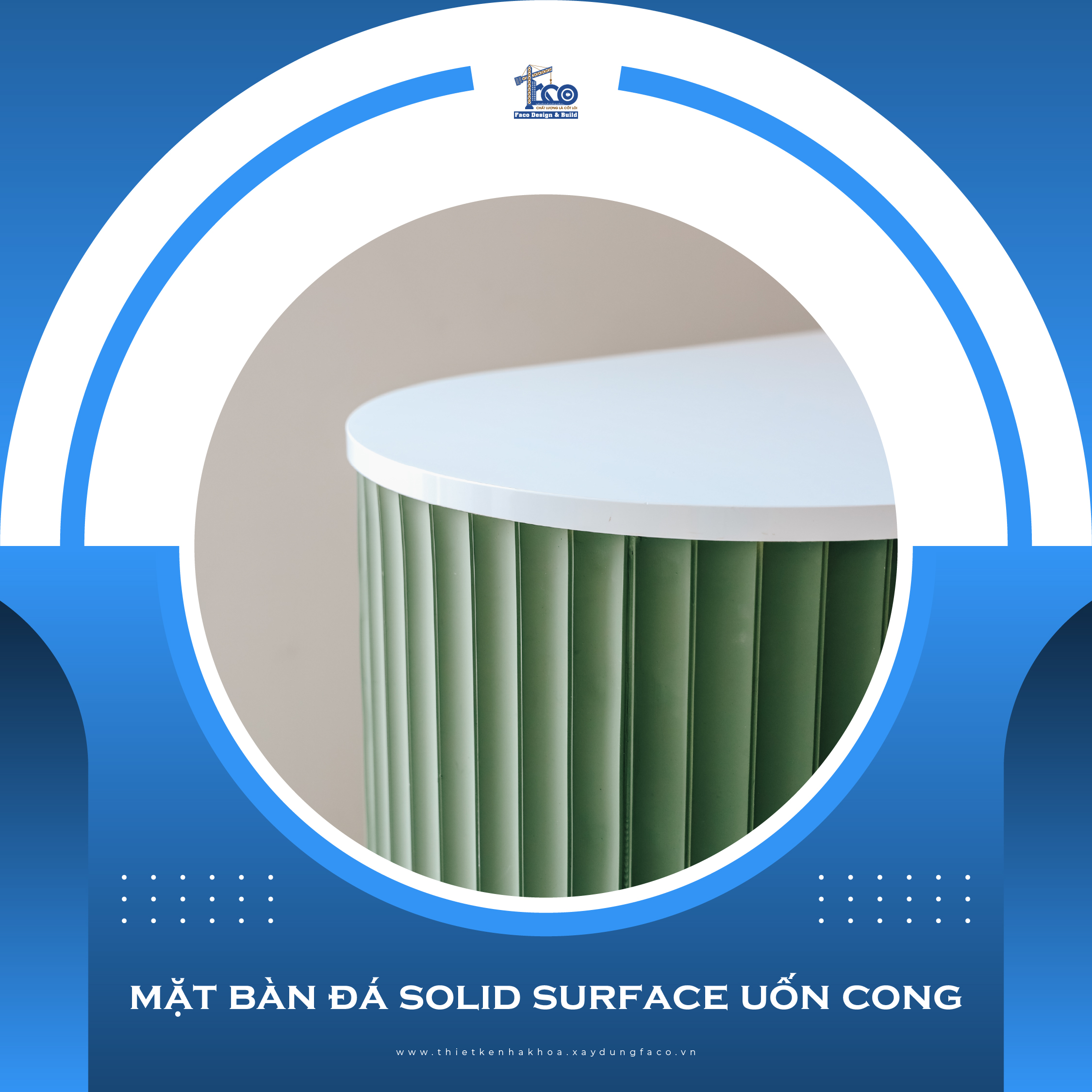 Vật Liệu Nội Thất Phòng Khám Nha Khoa Chống Hóa Chất, Bền Đẹp Đón Tết Đá Solid Surface trong thi công nội thất phòng khám nha khoa